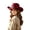 Z73-Wine, variant on Womens Western Cowboy Hat, Classic Wide Brim Breathable Beach Cowgirl Headwear with Decorative Band, Lightweight Sun Protection Summer Hat