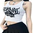 thumbnail image 1 of Débardeur Imprimé Punk Gothique pour Femmes, Mode Urbaine Y2K, 1 of 6