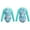 A Mint Green, variant on Kids Girls Palm Pattern Long Sleeve Zipper Rash Guard Shirt Sun Protection Swimsuit Bathing Suit Rose Red 8