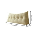 thumbnail image 3 of Large Wedge Headboard Pillow for Twin XL Beds, College Dorm Reading & Backrest Support Cushion, Triangular Bolster Pillow for Lumbar Comfort, Gap Filler & Bed Positioning in Daybeds & Small Spaces, 3 of 5