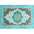 thumbnail image 1 of Ahgly Company Indoor Rectangle Abstract Light Blue Modern Area Rugs, 2' x 4', 1 of 4