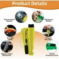thumbnail image 3 of MJMJ 16Pcs Car Window Breaker Key Chains, Portable 3 in 1 Glass Breaker/Seat Belt Cutter/Survival Whistle, Safety Emergency Escape Tools, Multifunctional Car Accessories for All Vehicles, 3 of 6