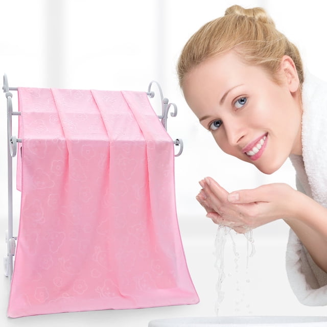 Quick-Dry Fine Fiber Face Towel - Ultra Absorbent Embossed Design for Gym & Travel, Gentle Exfoliating Skin Care Cloth, 35x75cm