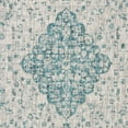 thumbnail image 3 of SAFAVIEH Courtyard Kebo Traditional Indoor/Outdoor Area Rug, 6'7" x 6'7" Square, Teal/Cream, 3 of 4
