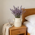 thumbnail image 6 of Vintage Rustic Flower Vase, Decorative Table Centerpiece, Suitable for Fresh Dried Floral Arrangements, Home Decor for Bedroom, Distressed Finish Farmhouse Style Decorative Accent, 4.7*5.7in, White, 6 of 6