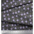thumbnail image 2 of Soimoi Grey Cotton Cambric Fabric Bell Floral Print Fabric by Yard 42 Inch Wide, 2 of 3