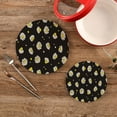 thumbnail image 2 of GZHJMY Cute Daisy Print Placemats Set of 2, Woven Washers, Cotton, Round Large Pot Holder, Heat Resistant, for Pot Countertops, 2 of 5