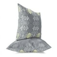 thumbnail image 4 of Elegant Twirls Indoor/Outdoor Pillow with Removable Cover in Gray 20x20, 4 of 5