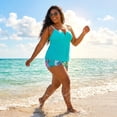 thumbnail image 2 of NSLGXD Plus Size Tankini Swimsuits for Women Solid Color Quick Dry Summer Bathing Suit Adjustable Straps Notch V Neck Two Piece Sets with Built in Bra Army Green Swimsuits,Size XL-5XL, 2 of 9