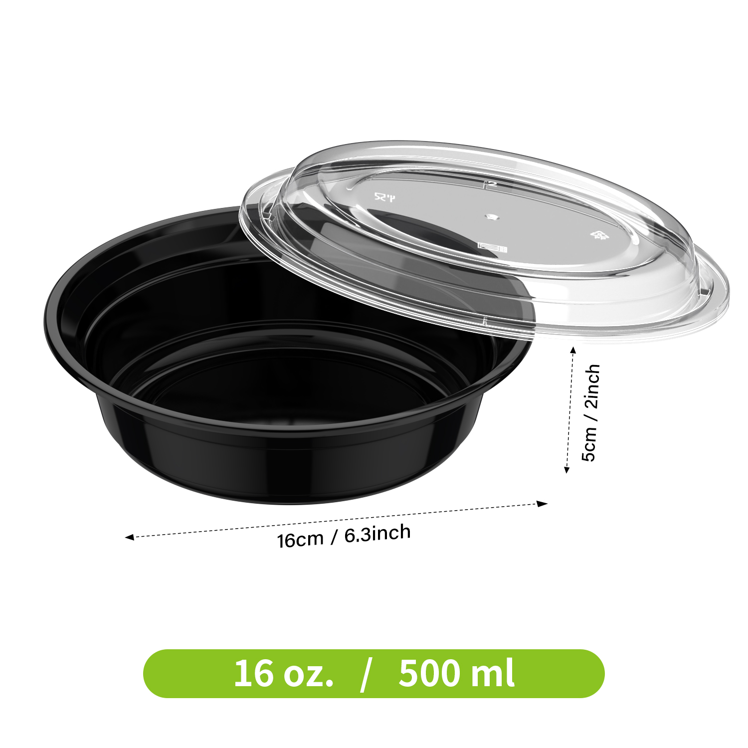 TINANA 15-Pack 16oz Meal Prep Containers with Lids photo 6