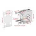 thumbnail image 3 of Push-type sliding gate lock, wear-resistant, concealed screws, stainless steel glass door lock without punching, 3 of 3