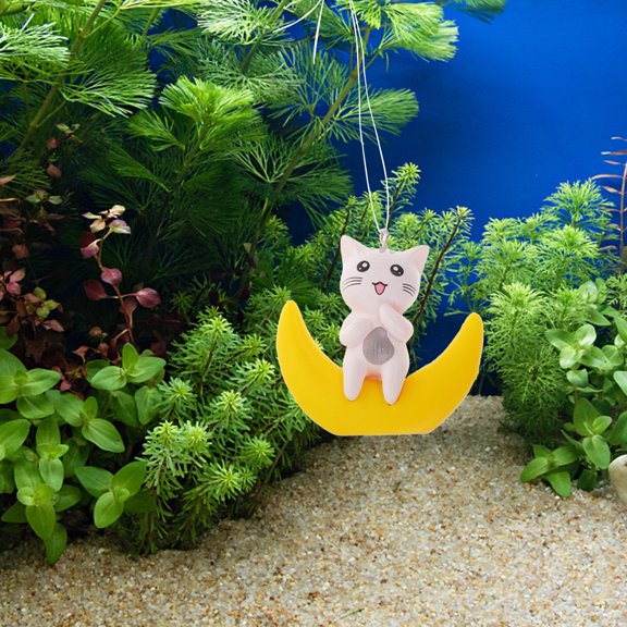 ETEREAUTY 2Pcs Adorable Hanging Aquarium Statues Multi Colored Fish Tank Decorations with Fine Craftsmanship