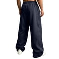 thumbnail image 6 of Dwellite Men’s Baggy Sweatpants with Elastic Drawstring Waist, Breathable Wide-Leg Casual Loose Joggers Deep Pocket 2026 Navy 3XL, 6 of 8