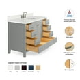 thumbnail image 3 of Ariel Cambridge 55 In. Oval Sink Vanity With White Quartz Countertop In Grey, 3 of 10
