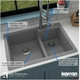 thumbnail image 6 of Karran Usa QT-811-CN Quartz Qt 33" Drop In Double Basin Quartz Composite Kitchen Sink -, 6 of 7