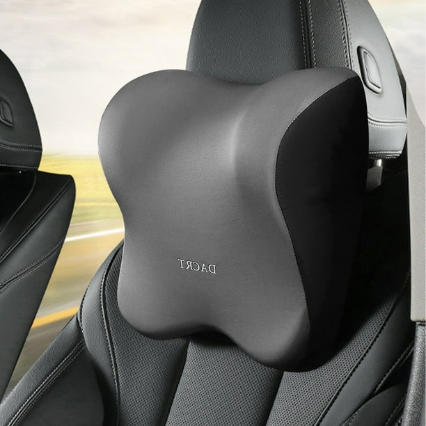 pstuiky Almohada cervical de espuma para coche soporte lumbar protector cojín transpirable para reposacabezas de coche alivia el estrés almohada para asiento de coche.