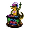 thumbnail image 2 of Alligator Yard Decor, Vivid Layered Neon LED DJ Alligator Figurine, Eye-Catching Outdoor Sculpture for Backyard Landscape and Party Centerpiece, 2 of 8