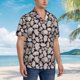 thumbnail image 3 of Fotbe Hand Drawn Pig Camisa Hawaiana para Hombre Unisex – Camisa Casual de Verano con Botones de Manga Corta de Algodón y Lino,Medium, 3 of 7