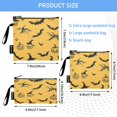 thumbnail image 3 of 3 Size Reusable Food Storage Bags Set Airtight Zipper Closure Lunch Snacks Travel Organizer Halloween-themed Hand-drawn Pattern, 3 of 8