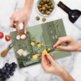 thumbnail image 5 of Jazz Music Cutting Board, Illustration of a Guitarist in an Old Street of New York Buildings Music Cityscape, Decorative Tempered Glass Cutting and Serving Board, Small Size, Beige, by Ambesonne, 5 of 5