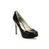 Pre-owned|Michael Michael Kors Womens Patent Leather Peep Toe Pumps Black Size 7.5M