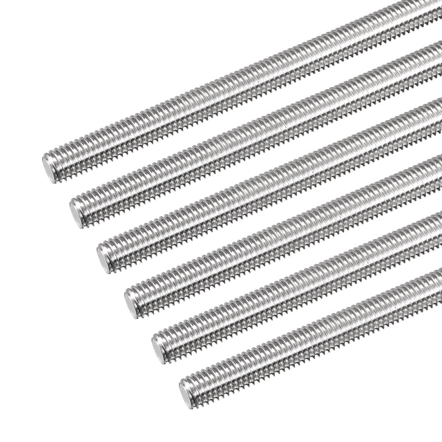Fully Threaded Rod M8 x 190mm 1.25mm Thread Pitch 304 Stainless Steel Right Hand Threaded Rods Bar Studs 6 Pack