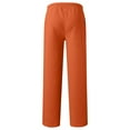 thumbnail image 4 of UAYOTSE Boys' Cargo Sweatpants Kids Drawstring Athletic Performance Jogger Pants Open Bottom Pants with Pockets(P102-Orange,11-12 Years), 4 of 5