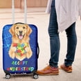 thumbnail image 4 of Autism Awareness Golden Retriever Accept Understand Love Travel Luggage Cover Goldens Dog Lover Gifts Idea Suitcase Dust Protective Decor - 12003, 4 of 5