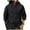 Black Hoodie Men, variant on CFLVAEK Cotton Linen Hoodies for Men Loose Fitted Long Sleeve Hoodie Sweatshirts Big and Tall Drawstring Pullover Tops with Pocket Dark Gray L