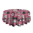 thumbnail image 5 of Cute Hedgehog and Animals Round Tablecloth 60"x60",Wrinkle Wipeable Table Cloth for Kitchen Dining Room Picnic Patio Party, 5 of 6