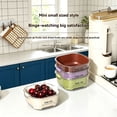 thumbnail image 5 of Double-Layer Plastic Colander, Large Capacity Food Strainer, Fruits Vegetables Washing Draining Basket, Detachable and Stackable Multi-Layer Strainer Bowl, Easy to Clean for Kitchen, 1Pc,Purple, 5 of 7