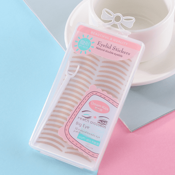 Pegatina de párpado doble reticulada Shake Tone Mismo tipo oliva Caja de entrega Media luna Invisible Transpirable Ajuste de color de piel Tipo de ojo con tenedor