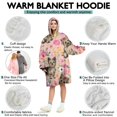 thumbnail image 5 of Yorkie Dog and Flower Florals Wearable Oversized Blanket,Wearable Blanket Hoodie for Adults,Cozy Hooded Blankets with Super Pockets,Super Warm Fuzzy Pullover for Women & Men, 5 of 6