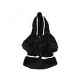 thumbnail image 4 of Pet Dog Cat Princess Fleece Coat Puppy Hoodie Bowknot Warm Dress Apparel Outfit, 4 of 5