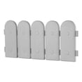 thumbnail image 6 of Evelyne Garden Border Edging: Wooden Fence Design - 8pcs Gray Yard Landscaping Fence Liner Lawn Edge Barrier - 10ft Kit of Decorative Lawn Landscape Panels Elements - GMT-10374-E08, 6 of 10