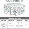 thumbnail image 4 of Teal Leaf Round Tablecloth 60 Inch Farmhouse Rustic Tablecloth Spring Summer Table Cloth, Leaves Outdoor and Indoor Table Cover for Home Party Kitchen Dinning Picnic, 4 of 7