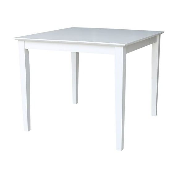 International Concepts Solid Wood Top Table - Dining Height - in White