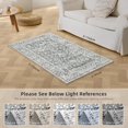 thumbnail image 2 of Boho Vintage Round Rug ft- Faux Wool Dreely Washable Area Rug Small Distressed Throw Rugs Floor Carpet for Door Mat Entryway Bedrooms Laundry (Round - ; Diameter Border ), 2 of 6