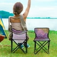 thumbnail image 5 of 600D Oxford Camping Chair Portable Foldable Chair Supports 220 lbs for Picnic, Fishing, Backpacking Purple Trees, 5 of 8