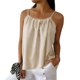 thumbnail image 2 of Craaazy Women's Oversized Sleeveless Tunic Tops, Lightweight Linen Blend Casual Cami, Adjustable Strap Ruched Blouse for Everyday Outfits Gifts, 2 of 8