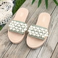 thumbnail image 5 of Achuyrbd Women's Flat Beach Slide Sandals Pearl Decor Comfortable Casual Slippers, 5 of 9