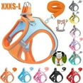 thumbnail image 2 of XXXS-L Reflective Pet Harness Dogs Strap with Leash Adjustable Harness Vest Breathable Collars for Chihuahua Small Large Dogs (Black,XXXS), 2 of 7