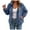 Z1-Blue, variant on larppty Women's Fashion Bomber Jackets Long Sleeve Cropped Button Down Casual Coat with Pockets Outwear (Clear, 3XL)