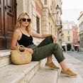 thumbnail image 6 of Women Slip-On Shoes Wide Toe Box Casual Sneakers Non-Slip Walking Shoes Brown 10 Wide, 6 of 10