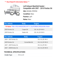 thumbnail image 2 of Left Exhaust Manifold Gasket - Compatible with 2007 - 2010 Pontiac G6 - AC Delco, 2 of 2