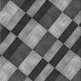thumbnail image 1 of Ahgly Company Machine Washable Indoor Square Transitional Black Area Rugs, 7' Square, 1 of 7