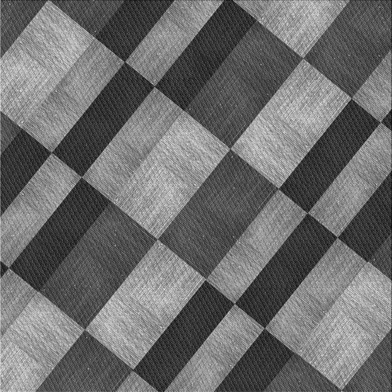 Ahgly Company Machine Washable Indoor Square Transitional Black Area Rugs, 7' Square