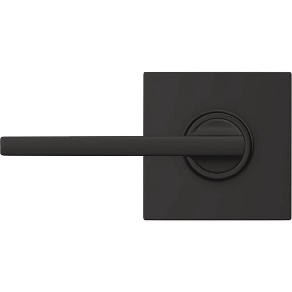 Schlage Latitude Lever Collins Matte Black Hall & Closet Lock