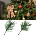 thumbnail image 3 of 10pcs Artificial Pine Branches Fir Branches Fake Fir Branches Beautify Garden Decor7*5CM, 3 of 5