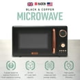 thumbnail image 2 of Open Box Haden 700 Watt .7 Cubic Foot Microwave w/Digital Controls,Black/Copper, 2 of 11